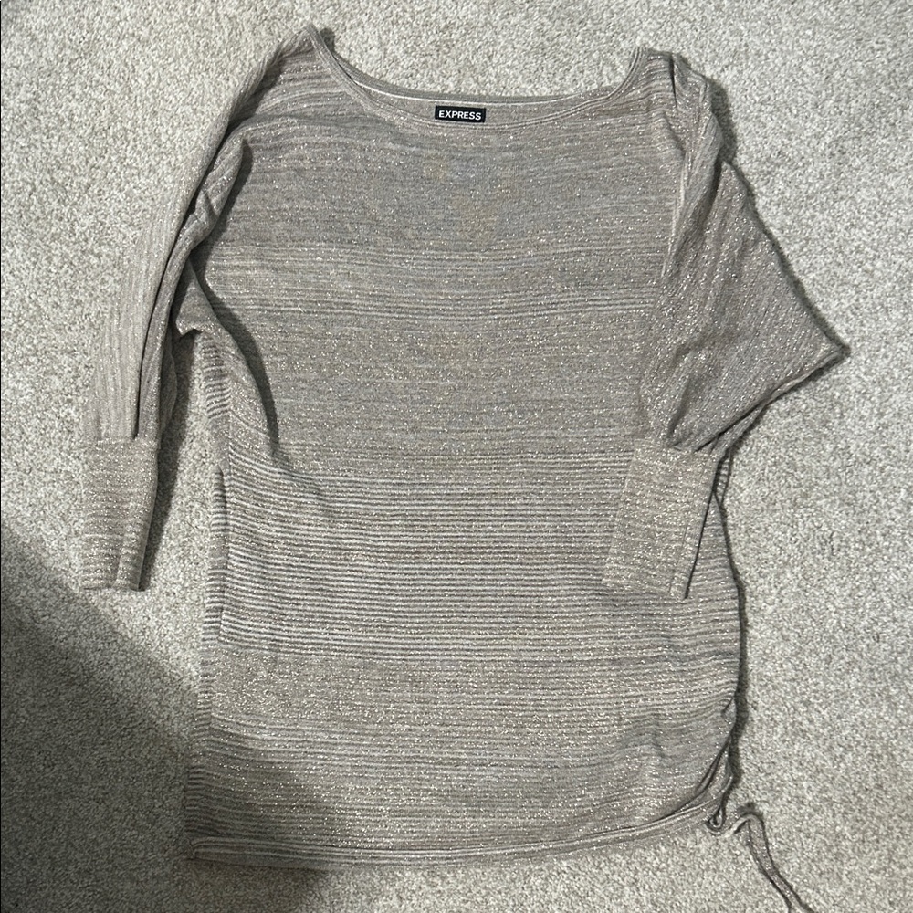 Express Shimmering Gold Knit Top